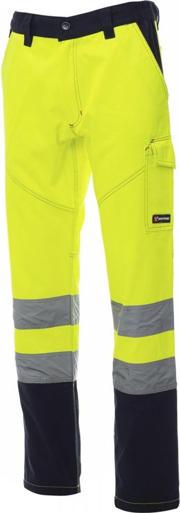 Warnschutzhose Zweifarbig "CHARTER" - Payper Fluogelb/Marineblau L