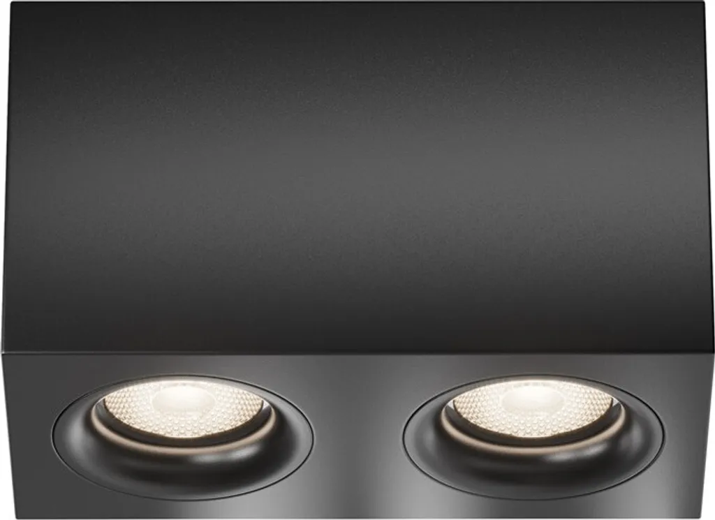 Luminaire Plafonnier Anti-Éblouissement Noir - Maytoni Slim GU10 2L