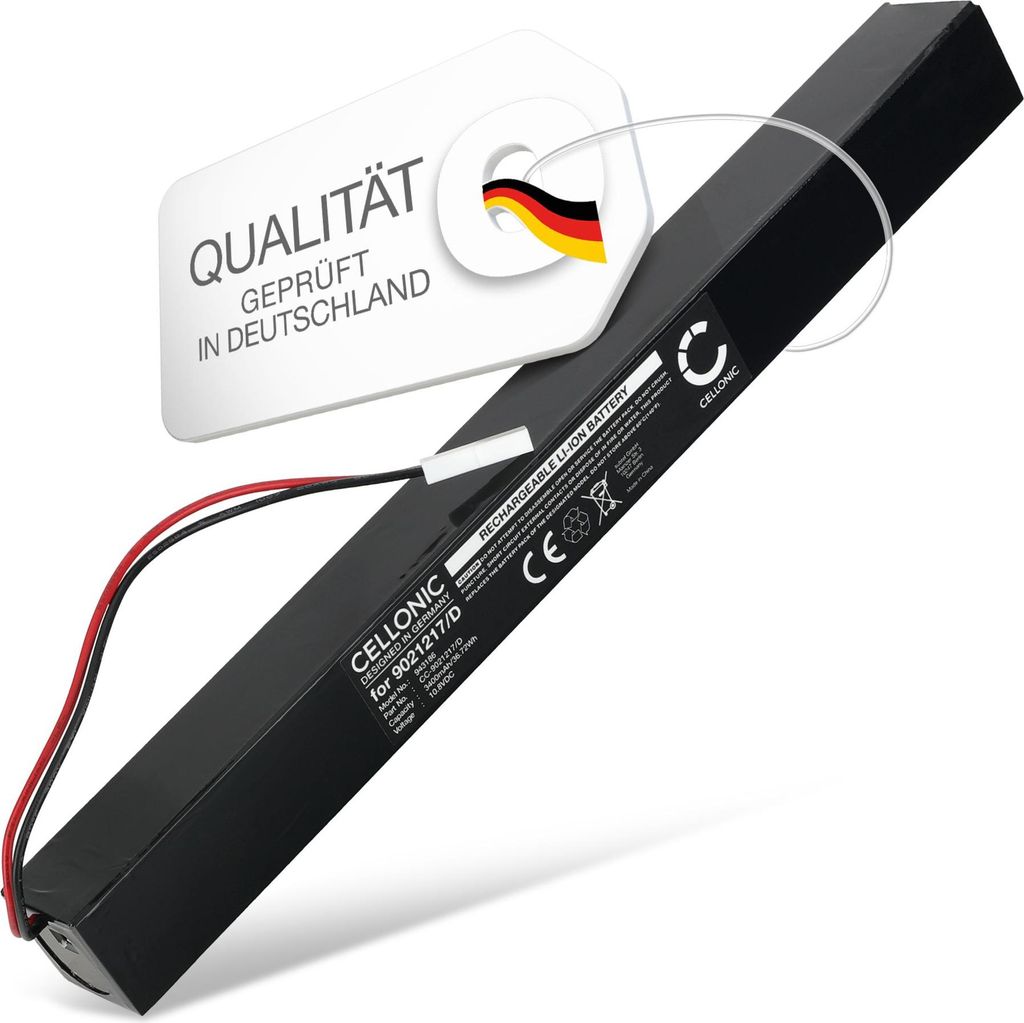 CELLONIC 1x Akku für Haustechnik Kompatibel mit Somfy Sonesse 28, Roll Up 28 WT PIN, Junior RU 30 RTS, 9021217 - (3400mAh, 10.8V)
