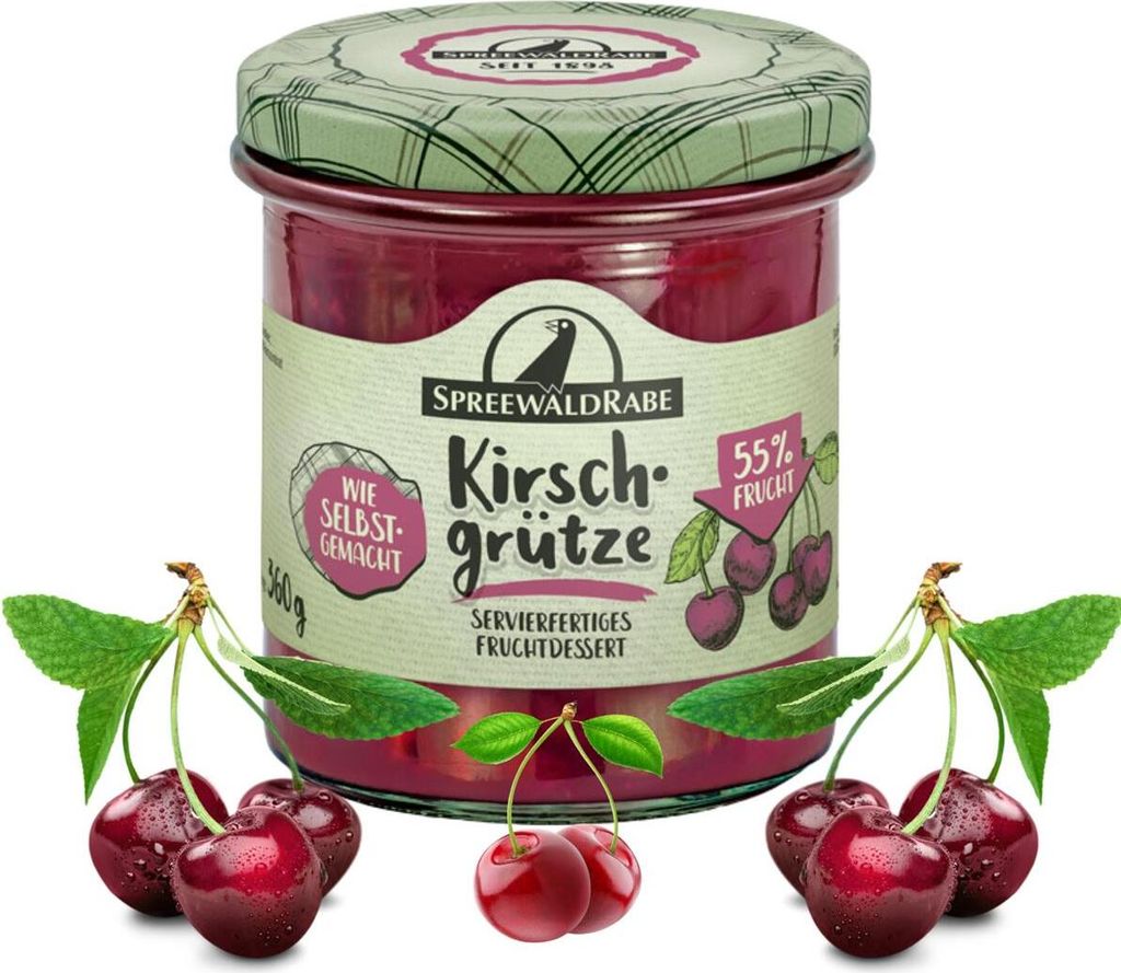 Kirsch-Grütze von Spreewald-Rabe (360 g) Produktbild 