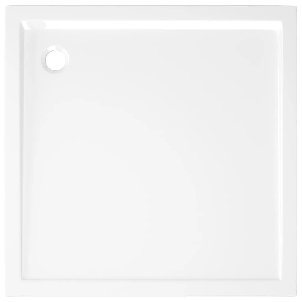 vidaXL Receveur de Douche Carré en ABS Blanc - Bac 80x80 cm Robuste