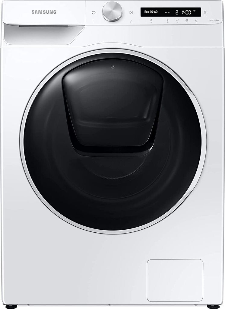 Samsung WD11T554AWW, Frontlader, Freistehend, Weiß, Links, Schwarz, Schwarz