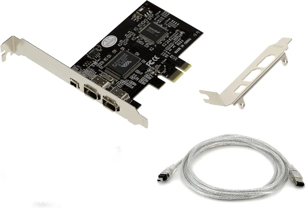 Controller FireWire PCIe 1394a VIA 3 Porte con Staffa Profilo Basso