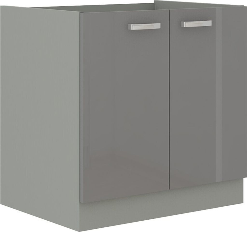 Dolní dvoudveřová skříňka ULLERIKE - šířka 80 cm, šedá Obrázek produktu 