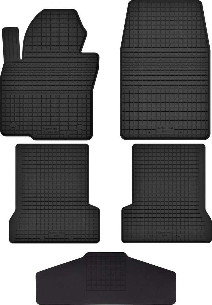 Gummi Fußmatten Set Für: Fiat 500X Fl (2018-) Gummimatten Schwarz