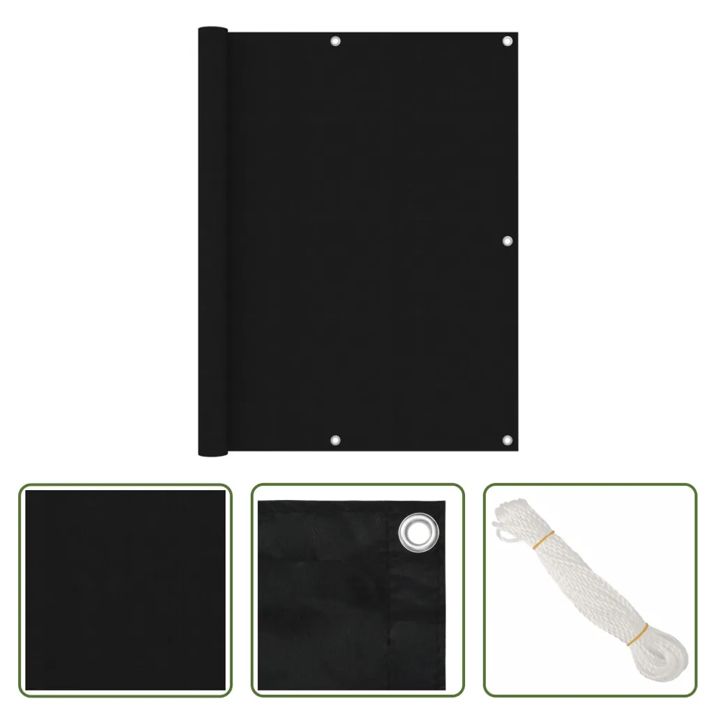 Telo Copri Ringhiera Nero 120x500 Oxford | Stop Sguardi Indiscreti - 6