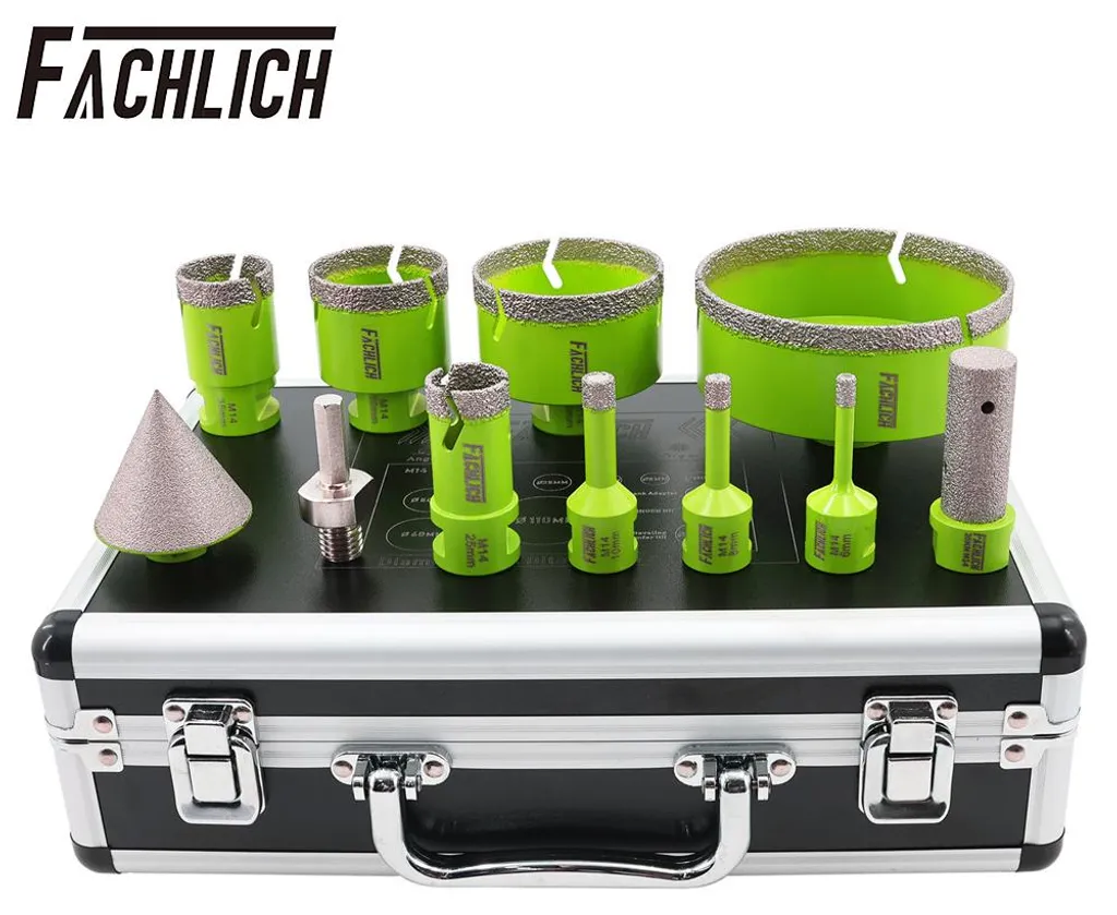 Jeu de forets diamantés M14 coffret 11 pièces pour meuleuse