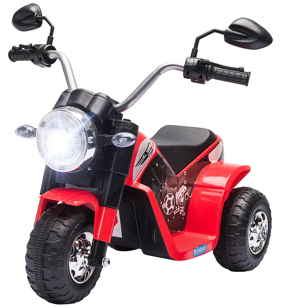 Moto Électrique Enfant 6V Stable et Sécurisée à 3 Roues Tout-Terrain
