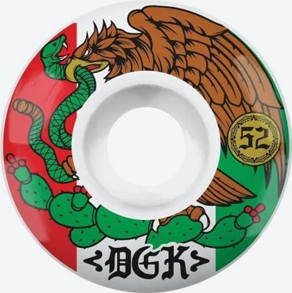 Roues de skate DGK Sinaloa 52mm rouges pour street et skatepark pro