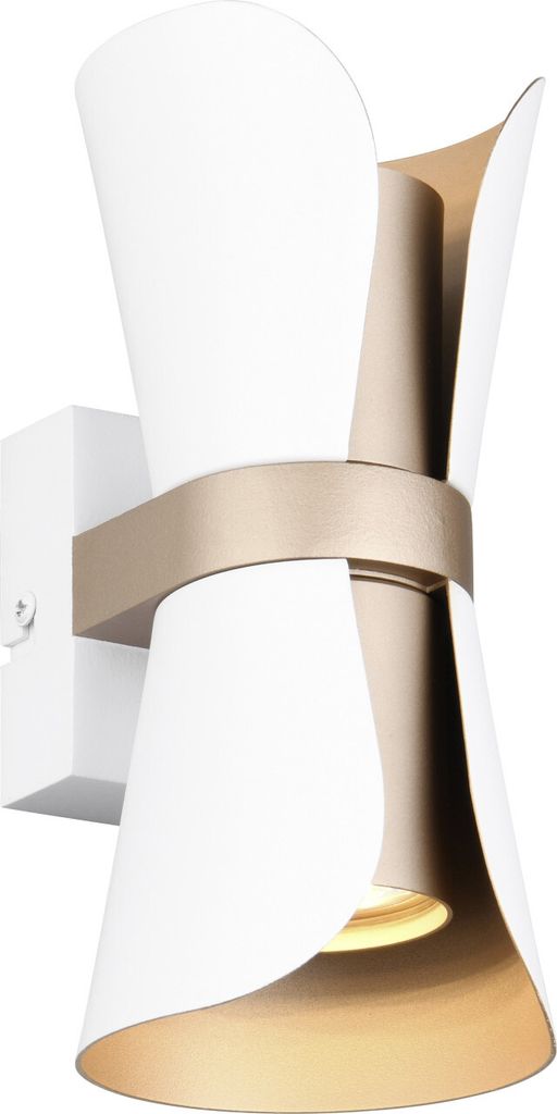 Trio Leuchten LED Wandleuchte Coat GU10 weiß gold Metall