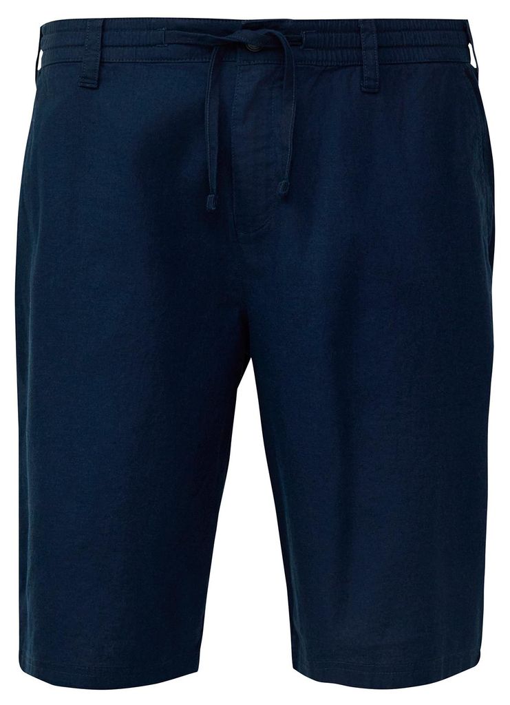 s.Oliver Übergrößen Chino-Bermuda navy Leinen