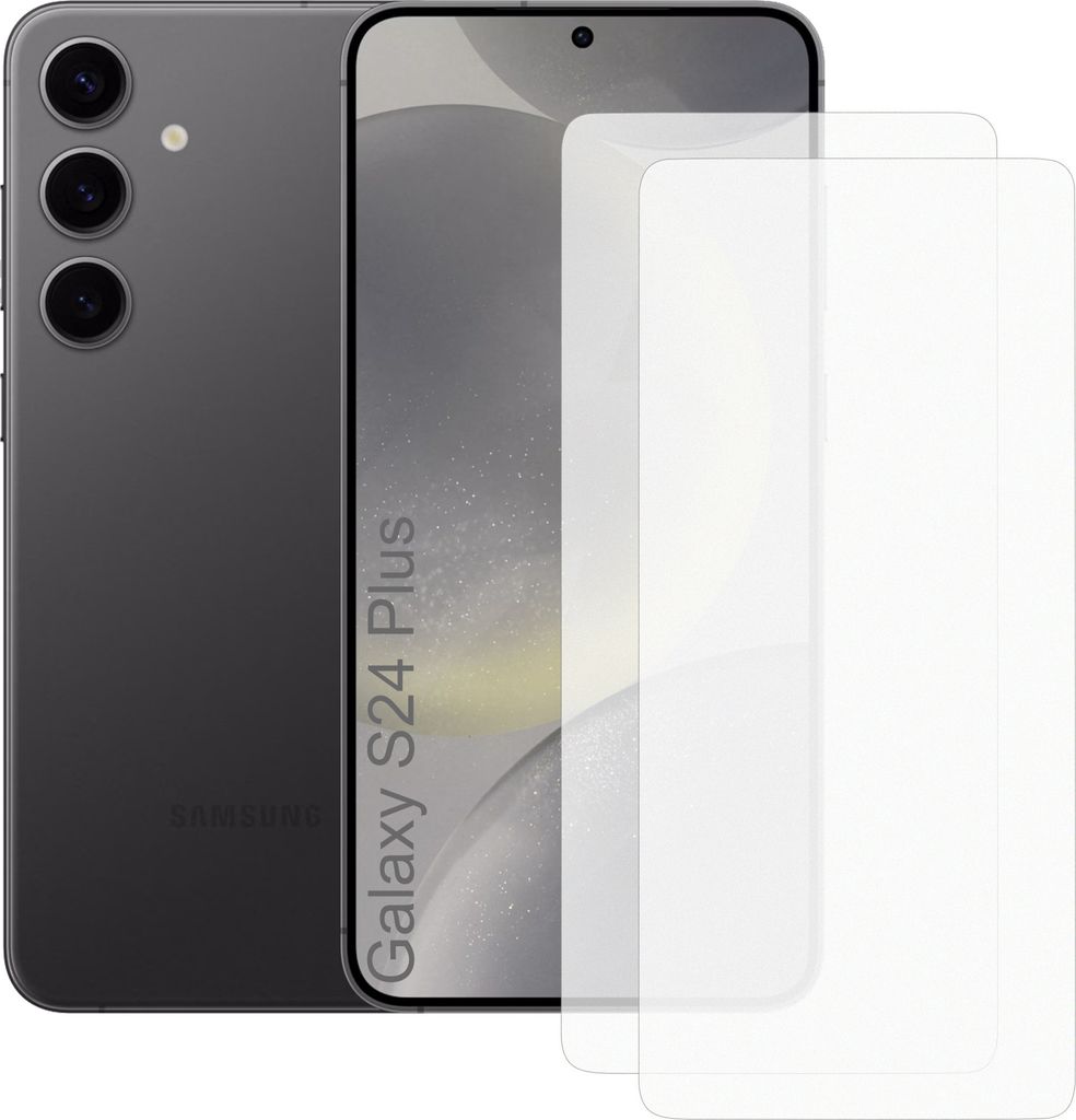 Zwei Stück (2x) Display-Schutzfolie Displayschutz-Glas 9H Glas für Samsung Galaxy S24 Plus