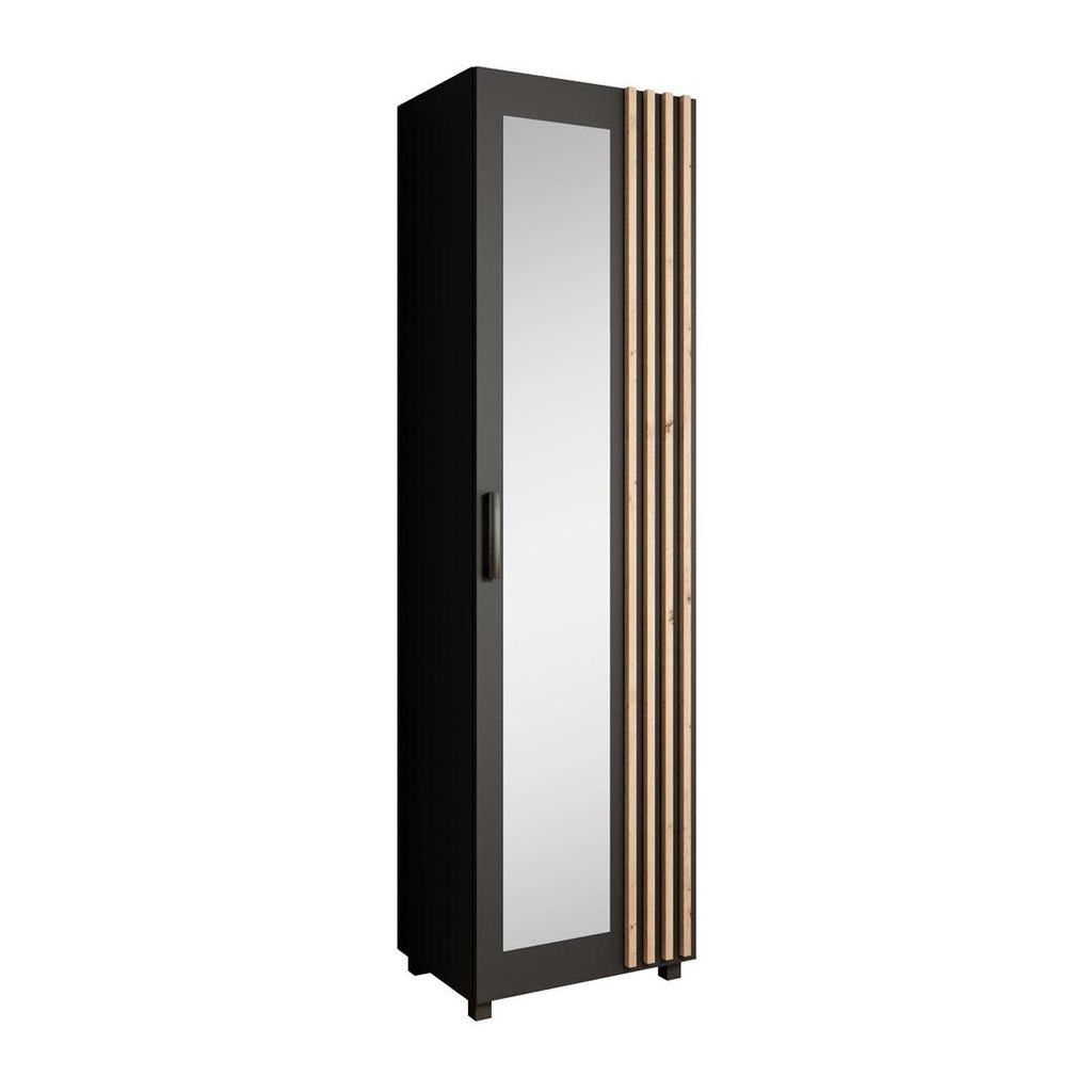 Garderobenschrank LIVIA Schwarz – Flur-Hochschrank mit Produktbild 