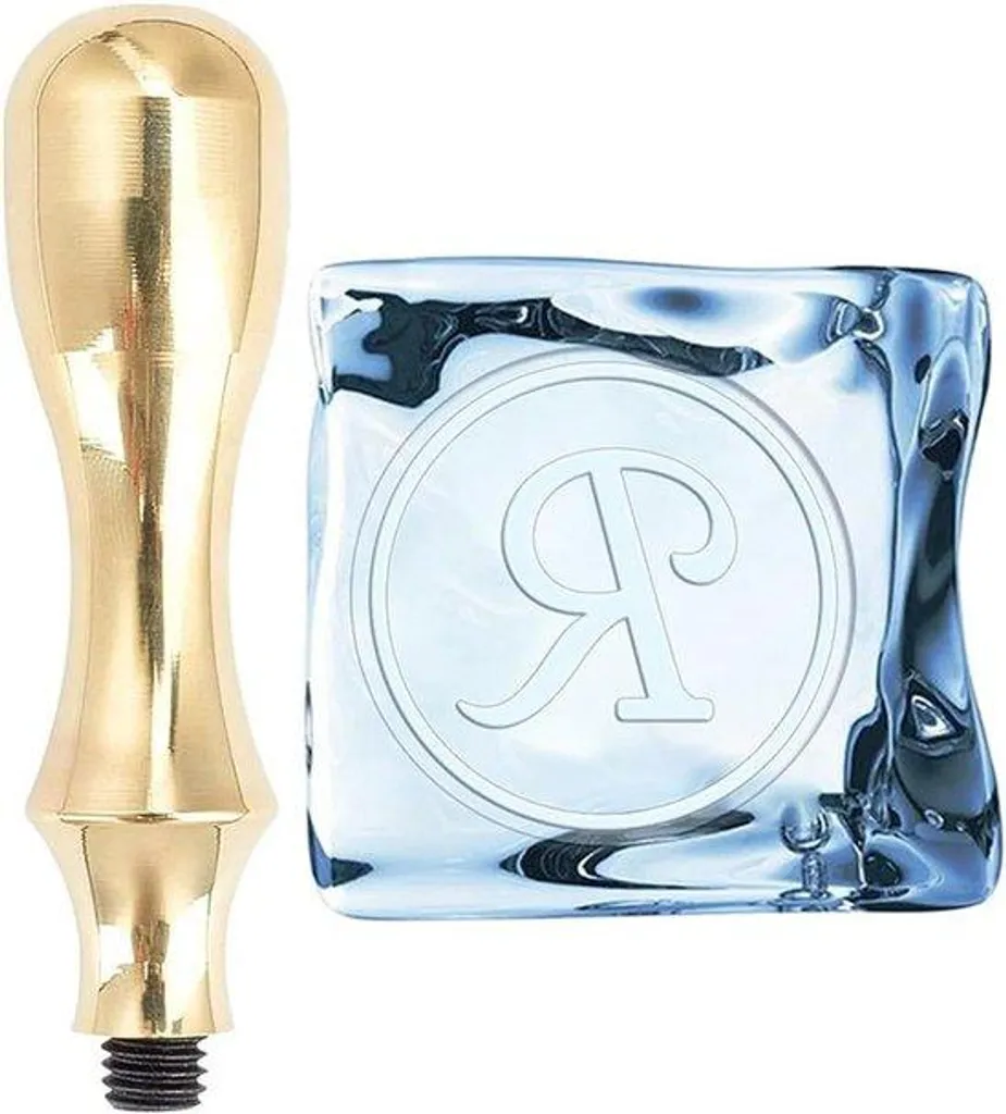 Sceau à glace monogrammé en métal pour barman et service du whisky