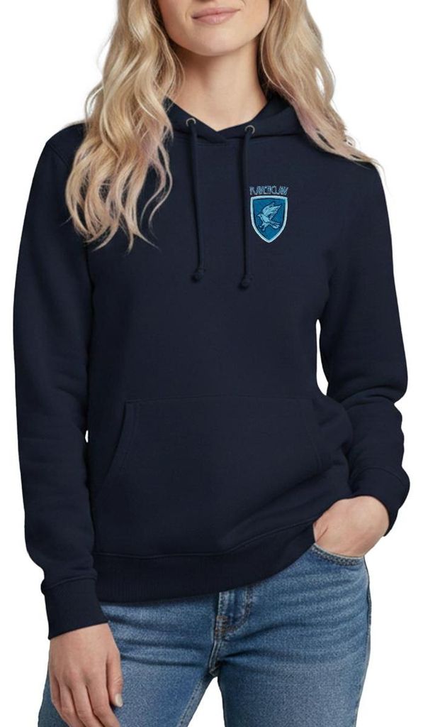 Spreadshirt Harry Potter Ravenclaw kleines Logo Damen Hoodie, L, Navy