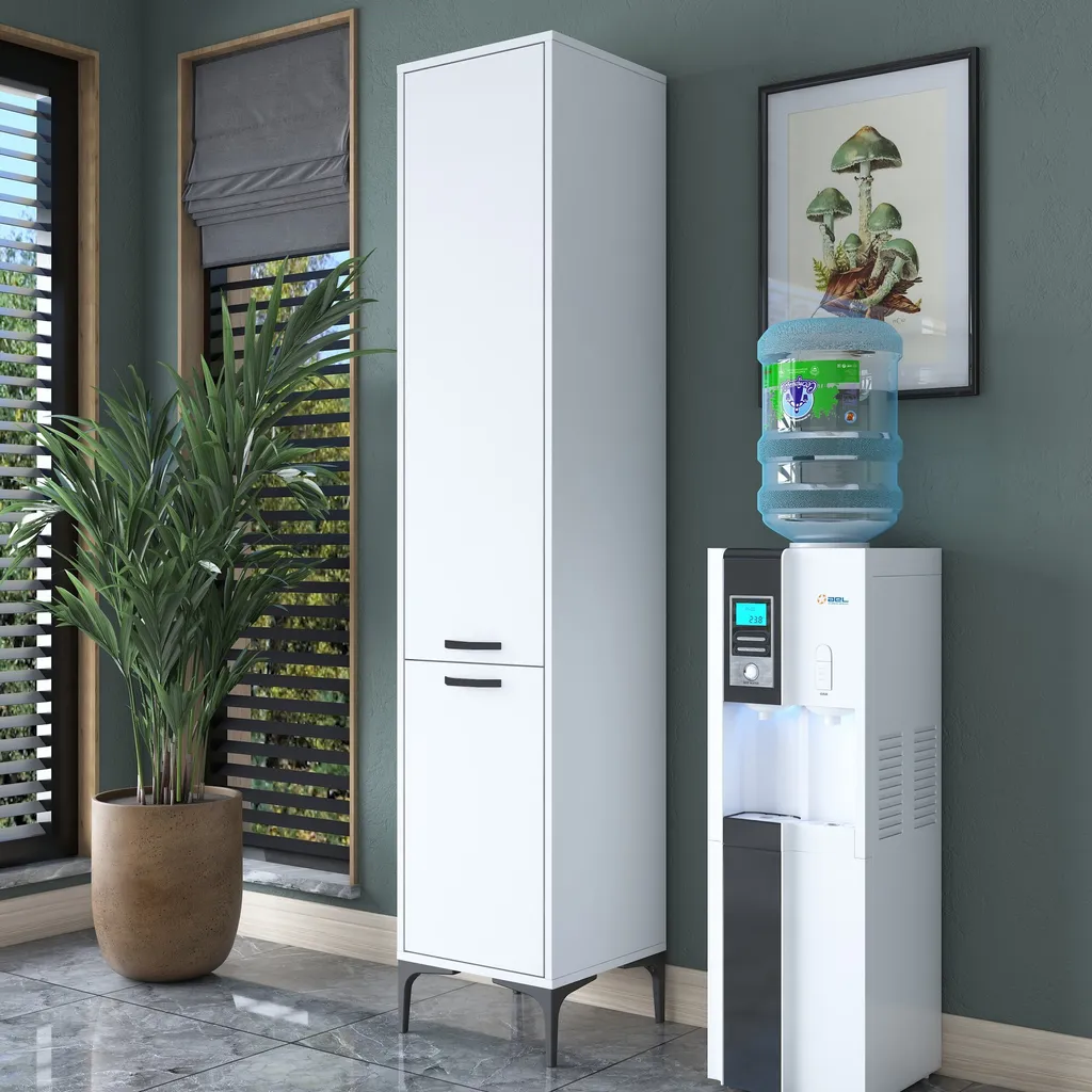 Skye Decor JE111-2949 Armoire Multi-usages Blanche 198cm Mélamine E1