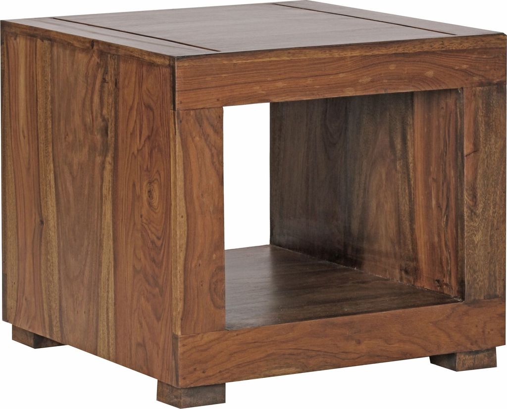 tinkaro Couchtisch NOLA Design Beistelltisch Sheesham Wohnzimmertisch