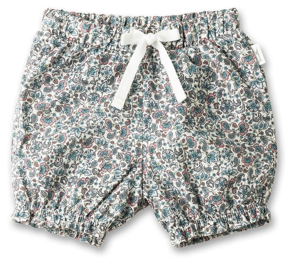 Sanetta Pure Mädchen-Shorts blau Blumen 140