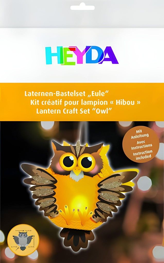 HEYDA 204889186 Laternen-Bastel-Set Eule A4 Produktbild 