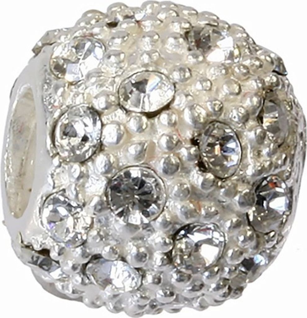 CarloBiagi Bead Charm Schmuck Element Ball Zirkonia 925 Echt Silber BBSCZP01C