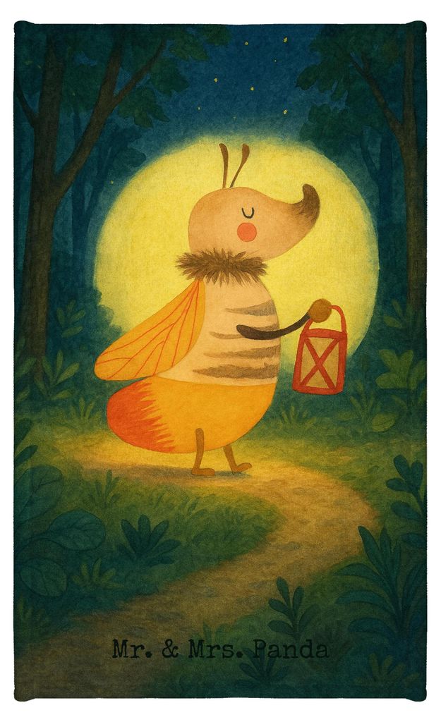 Mr. & Mrs. Panda Handtuch Glühwürmchen Design - Weiß - Geschenk, Kleines, Lieblingsmensch, Lustige Sprüche, Klein, badezimmer, Liebesspruch, st...