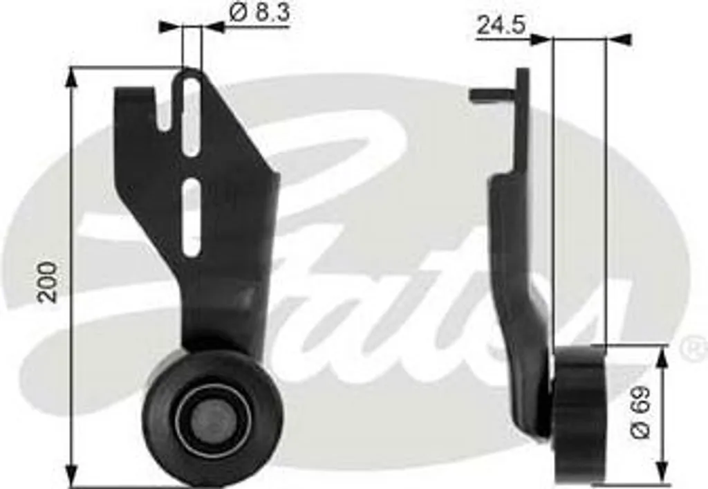 Rouleau tendeur GATES T36063 de qualité OE 575126 pour Citroën et Peugeot