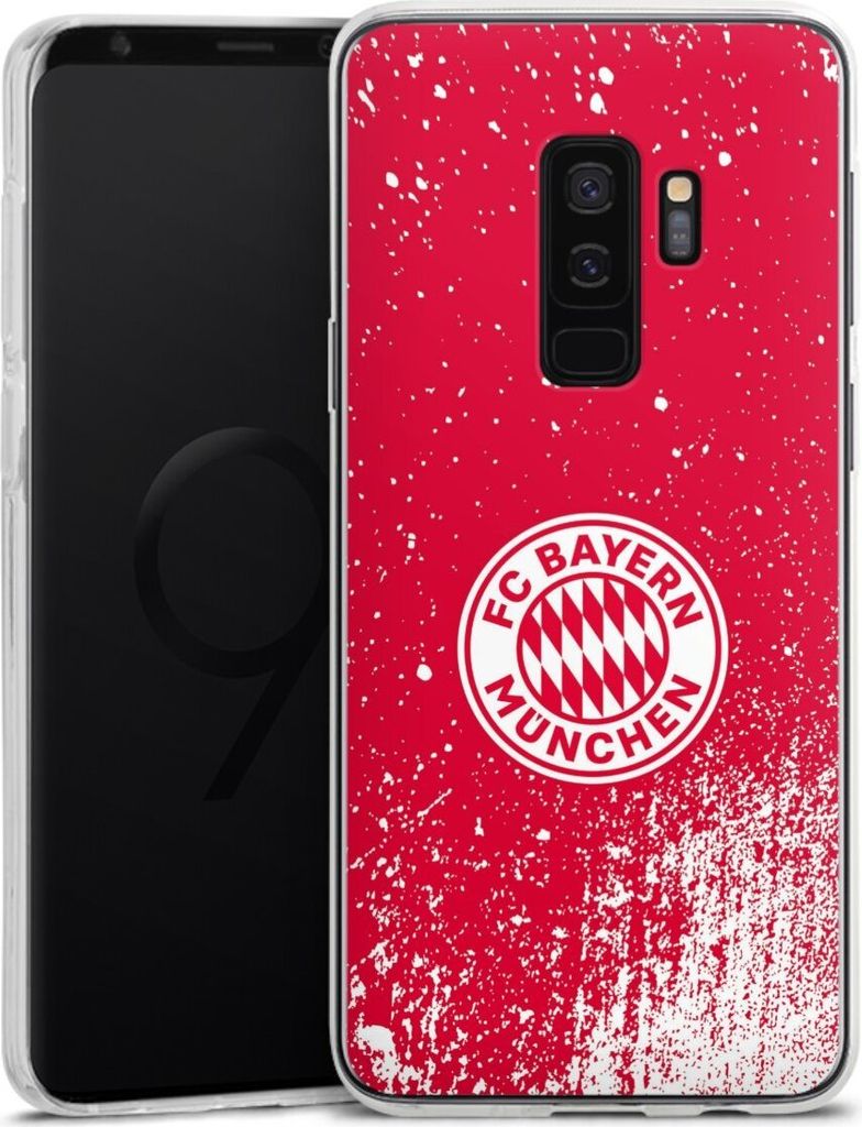 DeinDesign Handyhülle für Samsung Galaxy S9 Plus Duos Silikon Hülle Case Smartphone Schutzhülle FC Bayern München FCB Offizielles Lizenzprodukt
