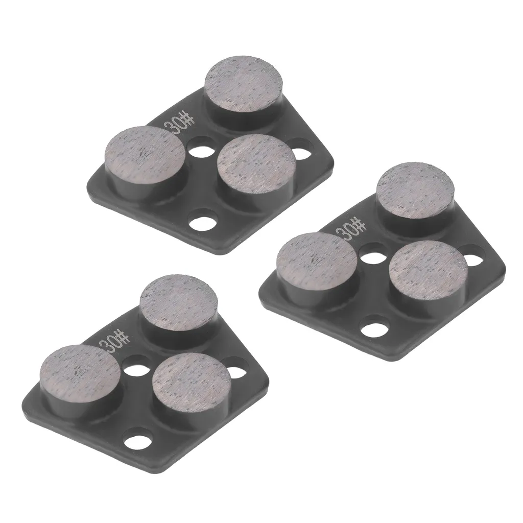 Patin de ponçage diamanté à 3 dents cylindriques pour meuleuse sol - 2