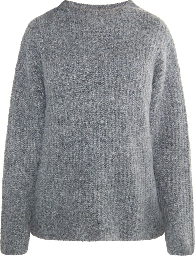 WAIS damen strickpullover - grau melange, M/L