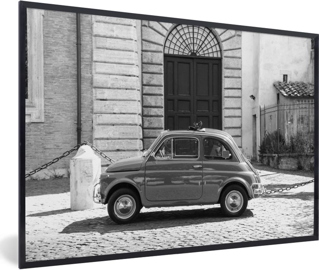 MuchoWow® Gerahmtes Poster Oldtimer in den Straßen von Rom Produktbild 
