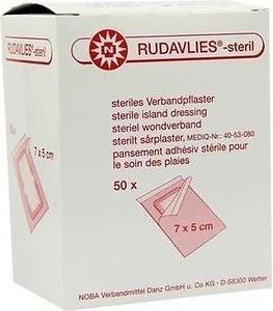 Rudavlies-Steril Verbandpflaster 5x7 cm 50 St Produktbild 