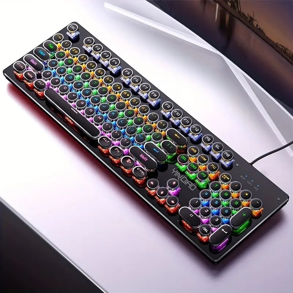 Beleuchtete Gaming-Tastatur ZK-4 - Schwarz mit Retro-Design KP30681