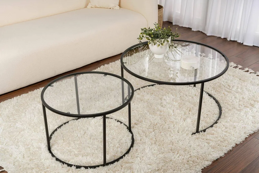 Table Basse de Salon Aedion 80x80 cm - Idéale pour Apéritif et Déco