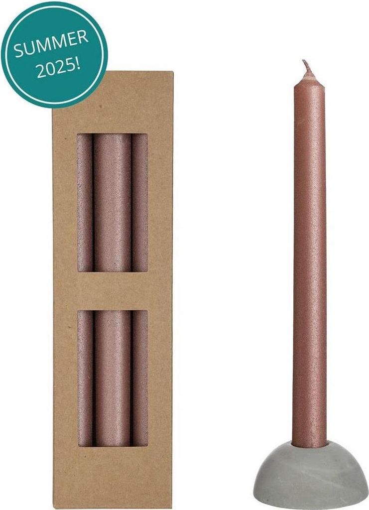 Ideas 4 Seasons Dinner Candle Bliss Pink, 3er-Set