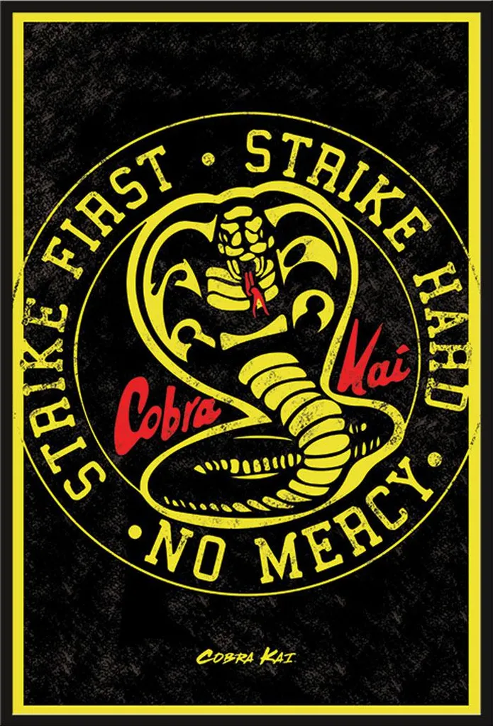 Poster Cobra Kai sous cadre noir interchangeable Shinsuke vitre rigide