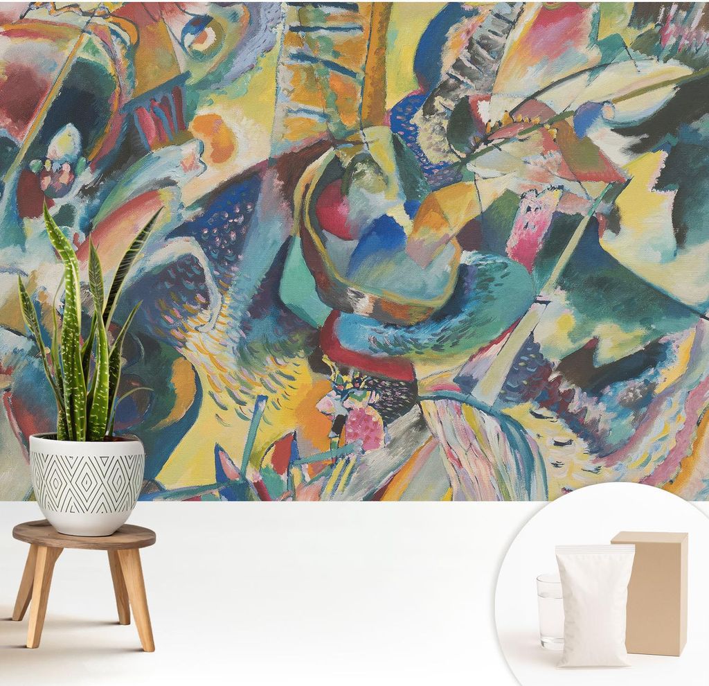 Fototapete - 208x146 cm - Tapete - Wandtapete - Wandbilder - Dekofolie - Tapete Folie - Wand - Dekoration - Wohnzimmer - Farbenfrohe abstrakte