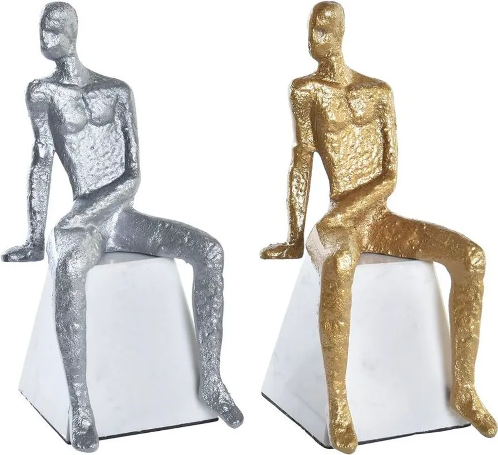 Sublimez un Meuble Vide avec ces 2 Figurines Homme Argent 28 cm Design