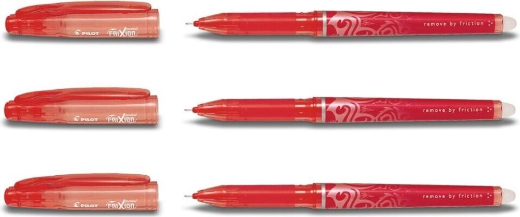 Pilot FriXion Point 0.5 Tintenroller rot - 3er-Set