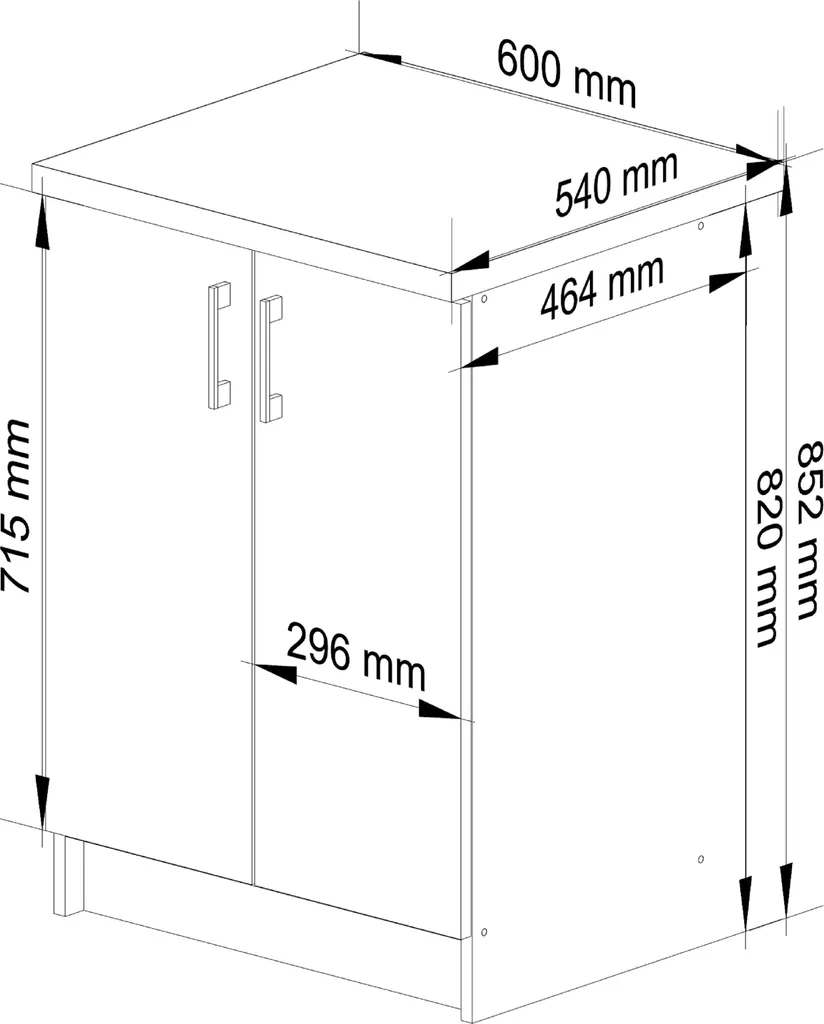 Ranger votre Cuisine facilement avec l'Armoire LIMA S60 Blanc et Chêne