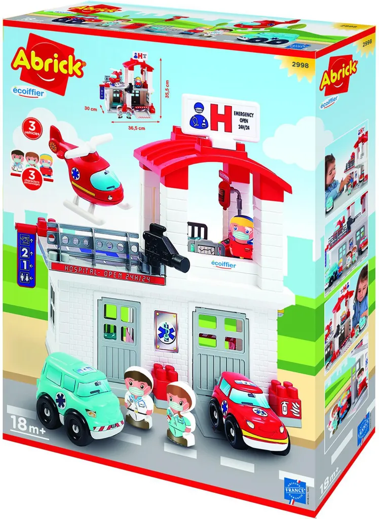 Ecoiffier Abrick 2998 Jeu de Construction Hôpital Complet pour Enfants