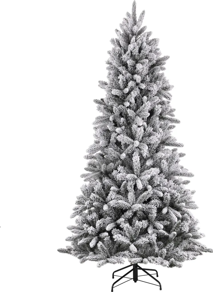 Sapin artificiel Snowdon effet givré vert H155 cm Black Box Trees
