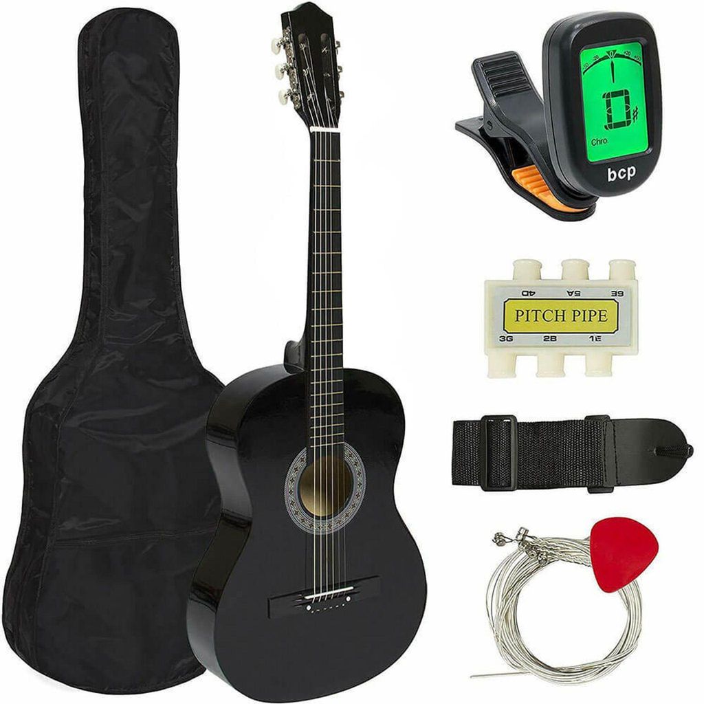 Akoestische gitaar set voor beginners, met gratis tuner, in Productafbeelding 