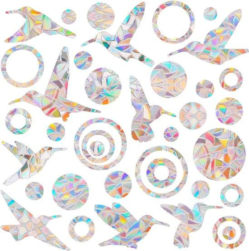 Film anti-collision pour vitres autocollant PVC effet arc-en-ciel chic