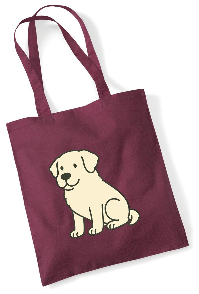 Huuraa Jutebeutel Kuvasz Comic Kuvi 10 Liter Burgundy Baumwolle Tasche Geschenkidee