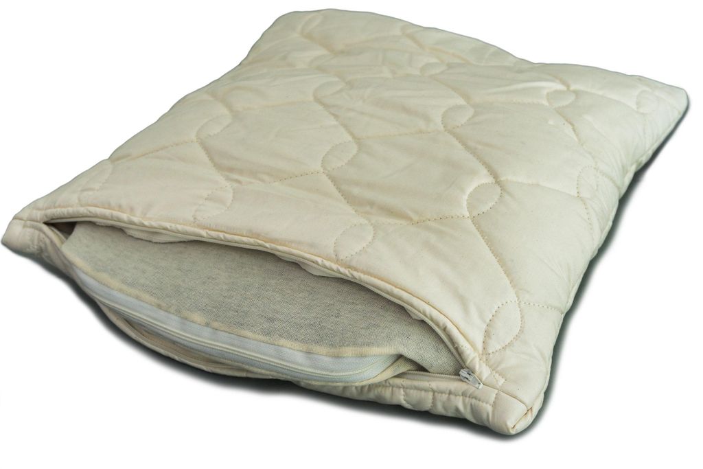 Zirbenkissen 40x40cm Komfort-extra Bio-Steppware - mit zusätzlichem Inlett