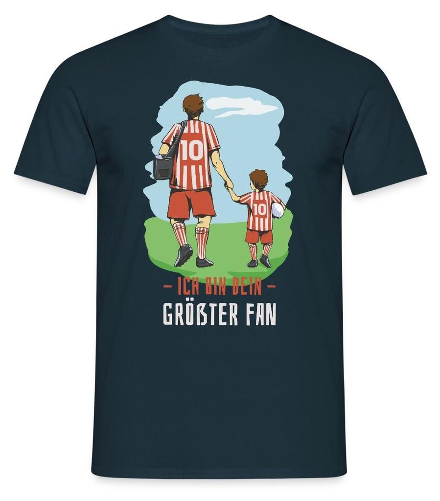 Spreadshirt Fußball Vater Sohn Ich Bin Dein Größter Fan Männer T-Shirt, 3XL, Navy