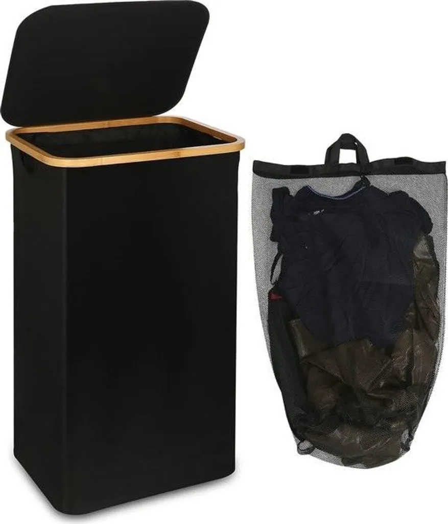 Panier à linge haut XXL 100L avec poignées - Fini le linge qui traîne