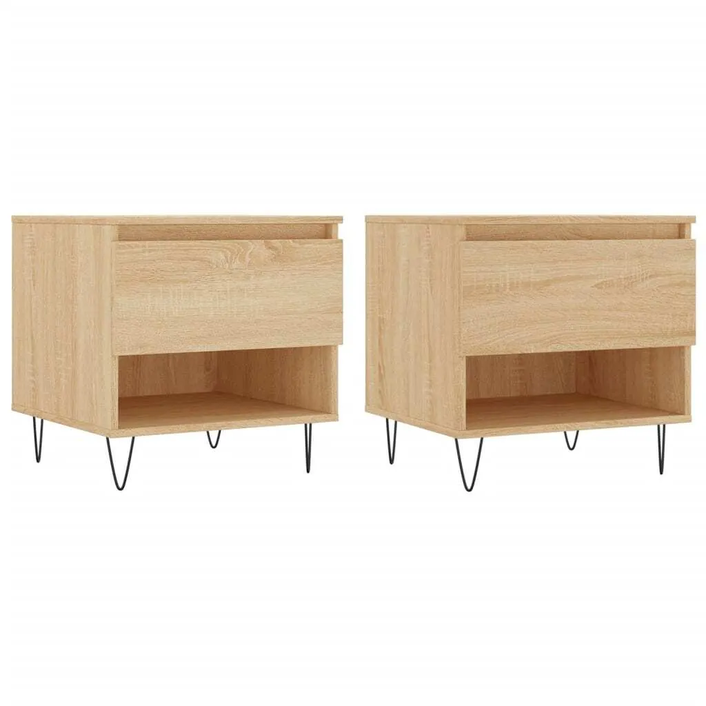 Tavolini da Caffè 2 pz Rovere Sonoma 50x46x50 cm | Design Minimal