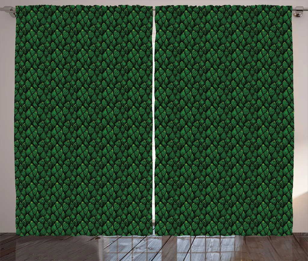 Rideau universel vert émeraude 280x225 cm pour cacher le vis-à-vis