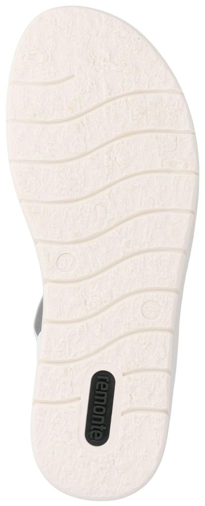 Remonte Damen Sandale flach Gummizug Kette D2041, Größe:39 EU, Farbe:Weiß
